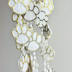 Paw Print Chain - White/Gold (Mum)