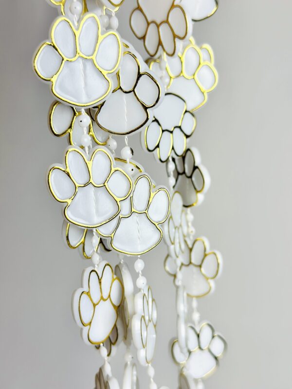 Paw Print Chain - White/Gold (Mum)