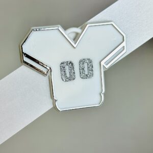 Jersey with Numbers White/Silver