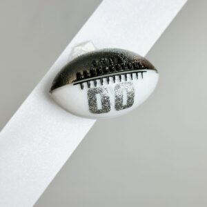 Two-Tone Football with Numbers White/Silver